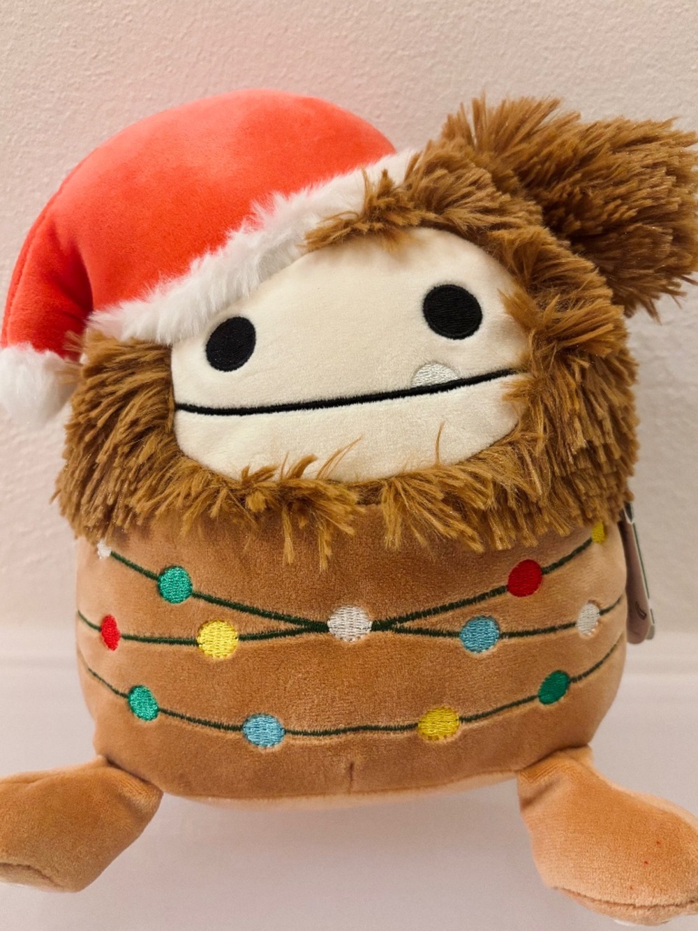 Squishmallows Benny NWT 10 Inch Holiday with Christmas Lights and Santa Hat